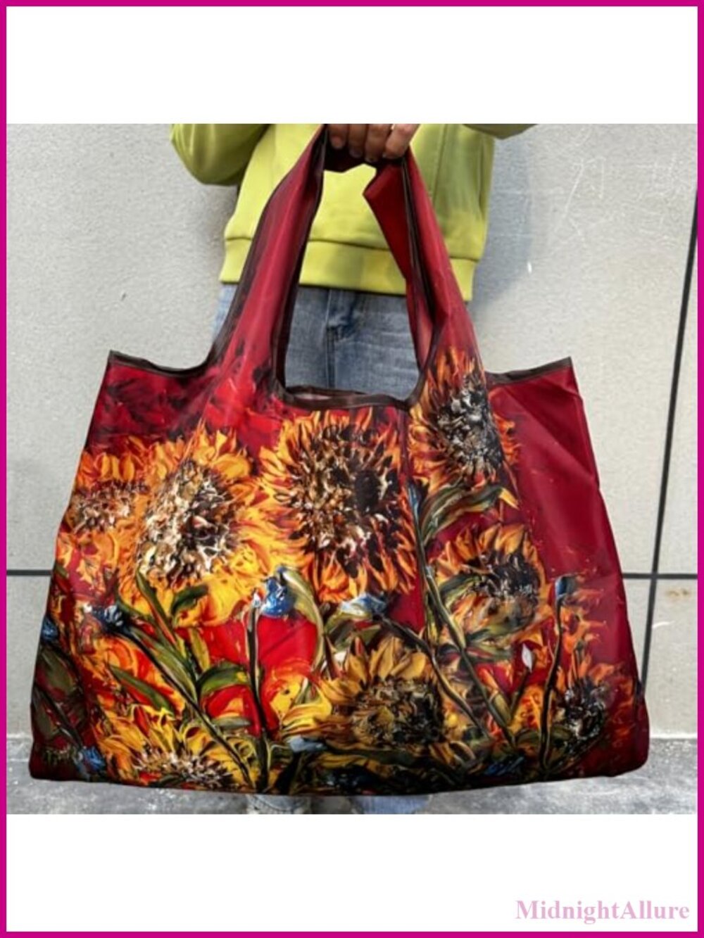 Large Capacity Foldable Shoulder Bag Portable Shopping Tote Gym Handbag